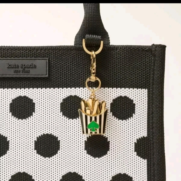 Kate Spade X Target-French Fry 🍟 Bag Charm-Keyvhain 💚💛 - Picture 1 of 5